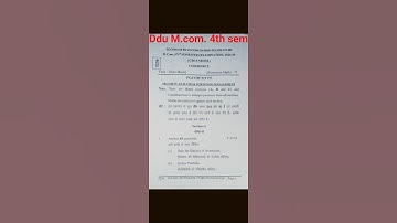 PGCOM 519 F5 & M5 Ddu M.Com. 4th semester 2025#Security analysis & portfolio management