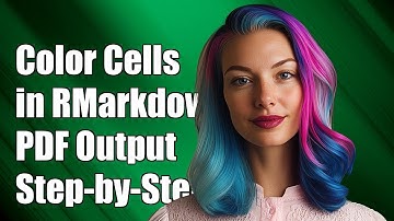 How to Color Cells in RMarkdown PDF Output: A Step-by-Step Guide