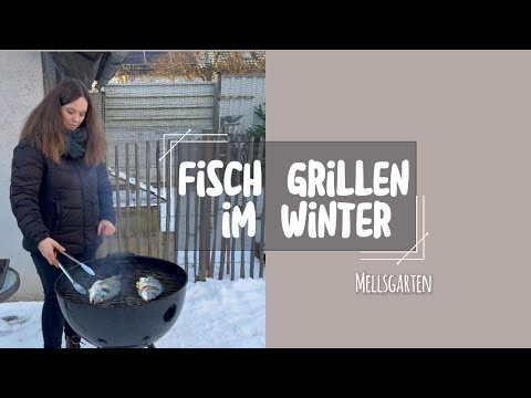 Fisch Grillen Im Winter شواء السمك في الشتاء 