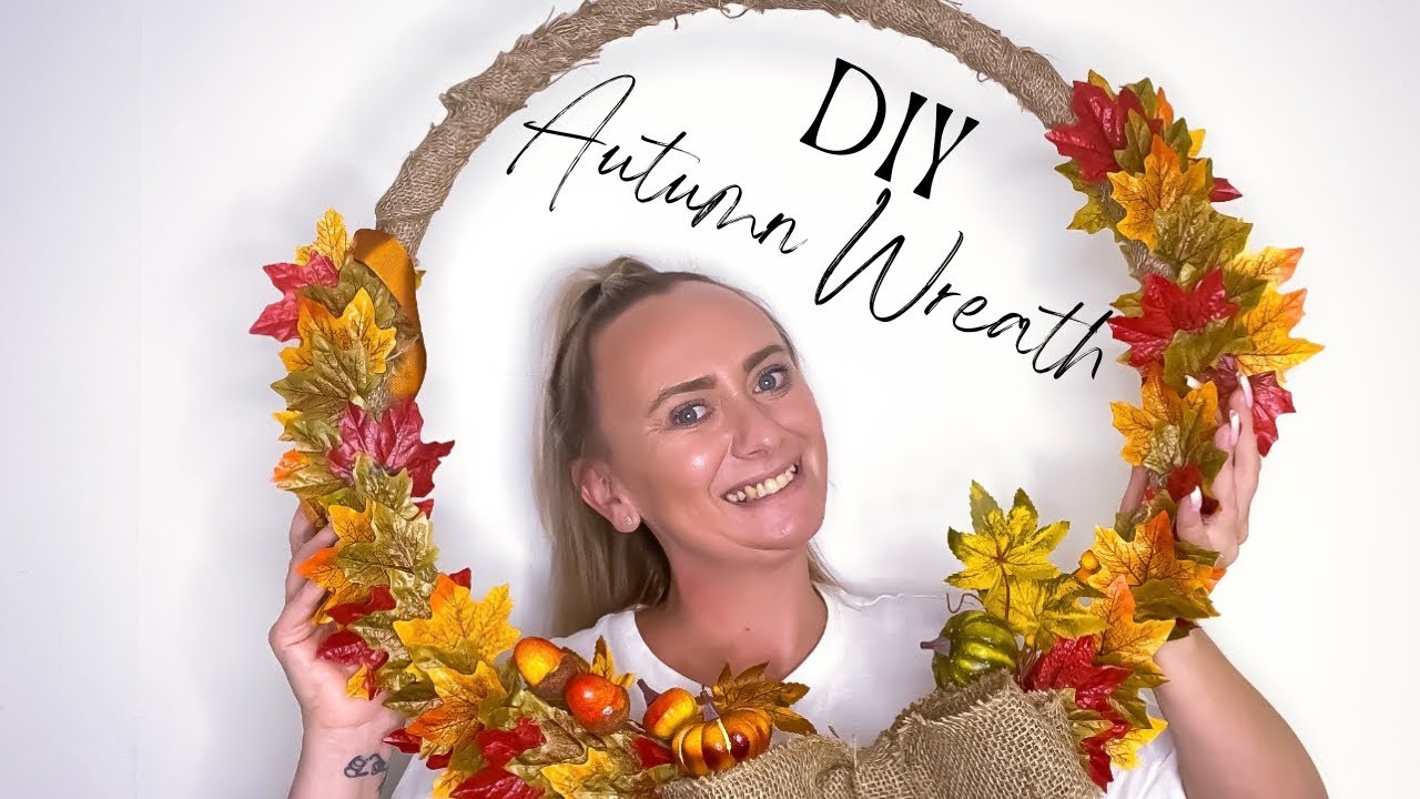 DIY AUTUMNAL WREATH 🍂 inspired by Rosie Henshaw autumn diy hulahoop