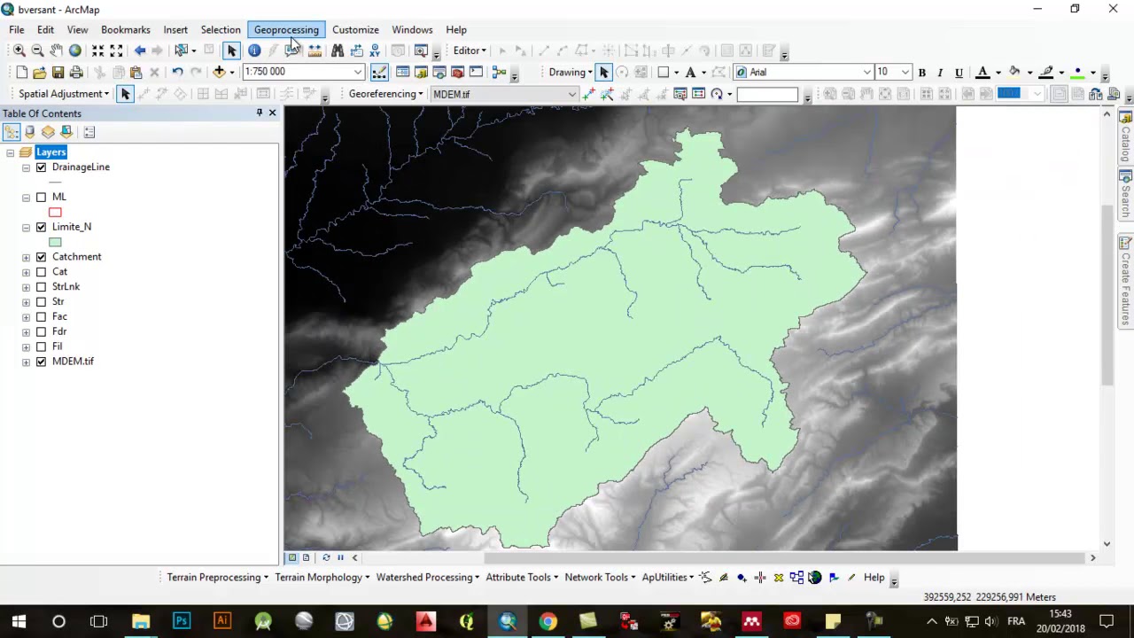 How to clip a raster Data by a SHP in Arc Gis!! - YouTube