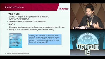 DEFCON 19: Mobile App Moolah: Profit taking with Mobile Malware (w speaker)