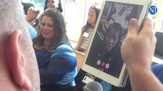 Mainland High School's Cyrus Fagan attends college signing ceremony via Skype