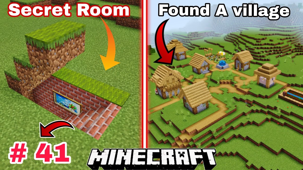 I made a secret room in minecraft | I found new village in minecraft ...