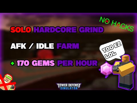 How to AFK Solo Grind to get Gems for Accelerator FAST (NO HACKS) - TDS