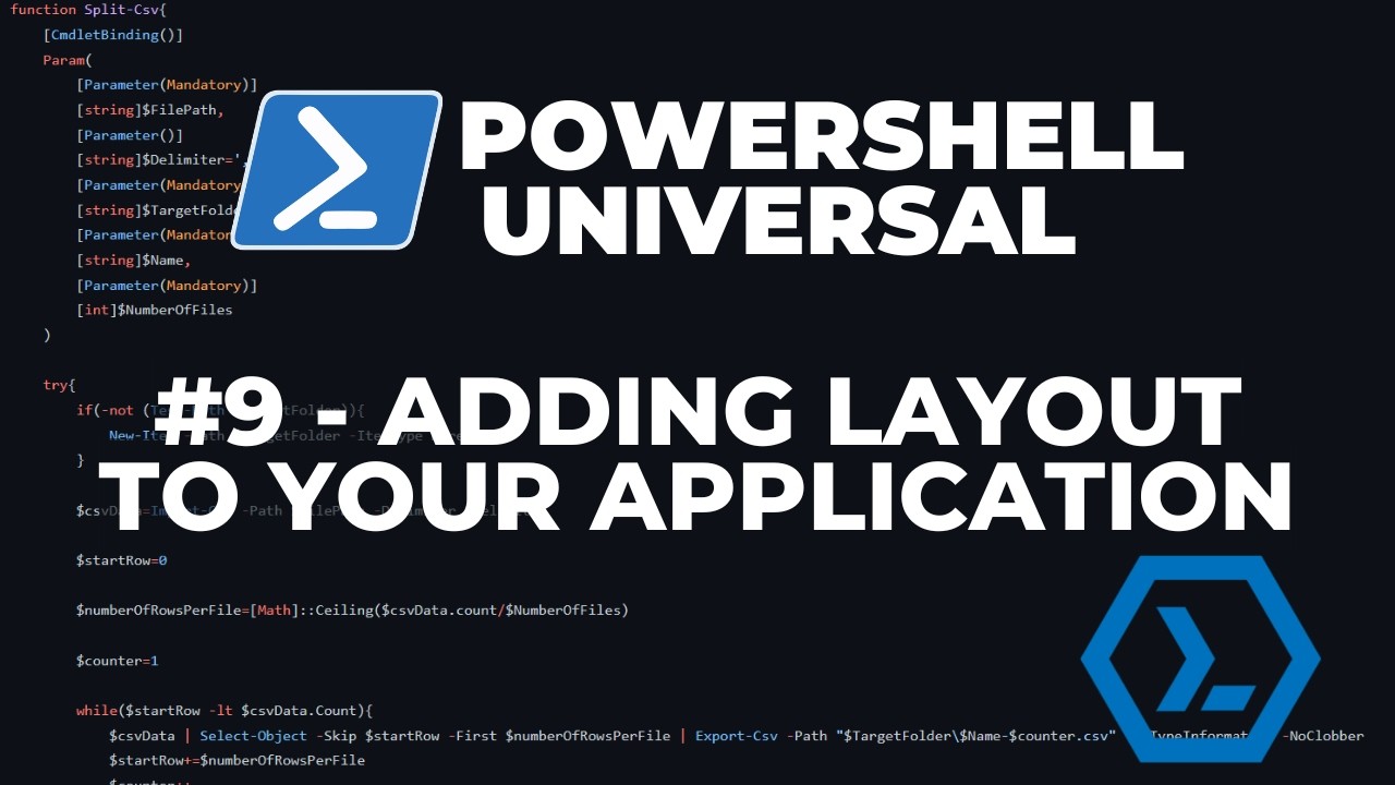 PowerShell Universal 2026 - Part 9 : Adding a layout to your ...