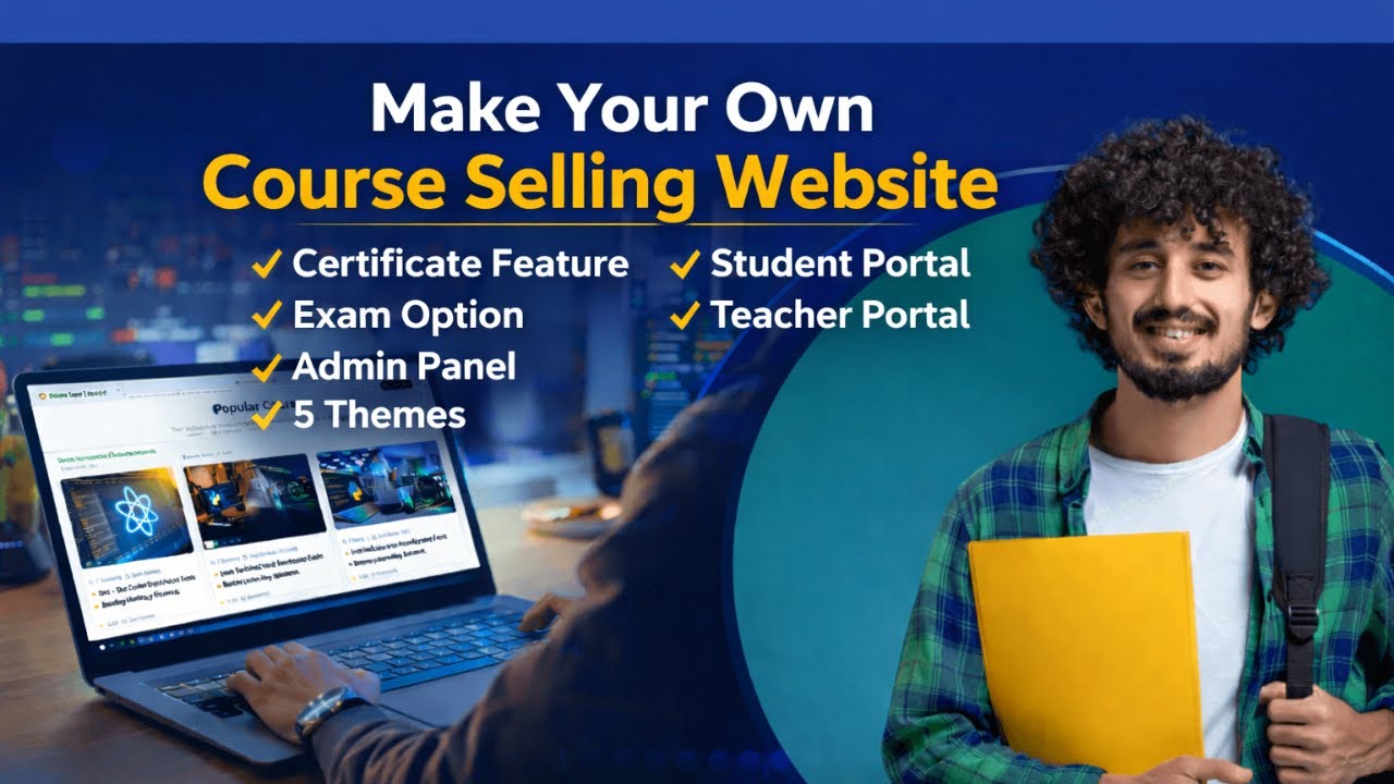 Make Your Own Course Selling Website Laravel Framework With Admin Panel