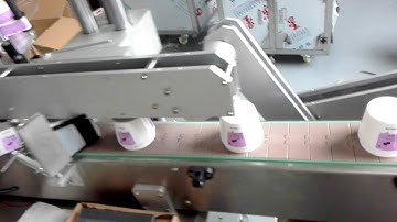 automatic double side adhesive sticker label machine for plastic taper bottle