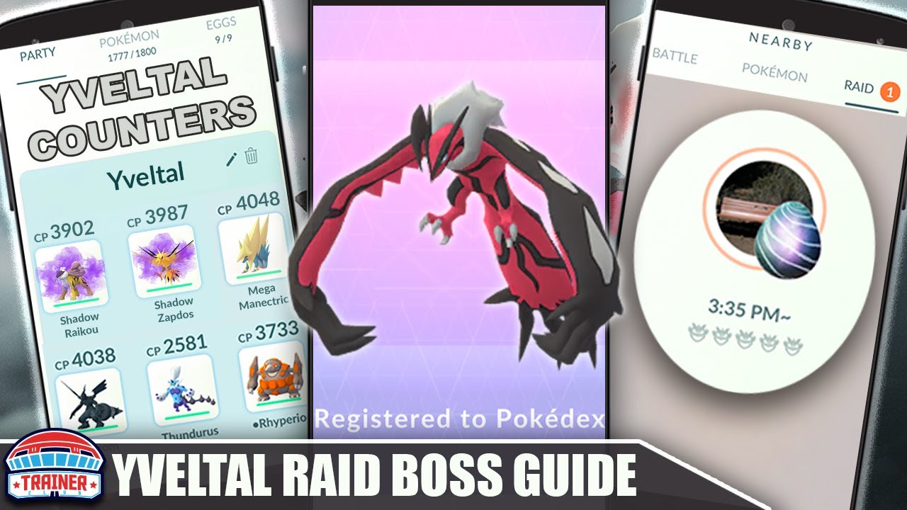Yveltal Counter Guide 100 Ivs Moveset Weakness Dark Flying Raid Boss Pokemon Go Youtube
