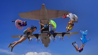 World's Longest Slip and Slide Out of an AIRPLANE!  Filmed on Canon EOS R!