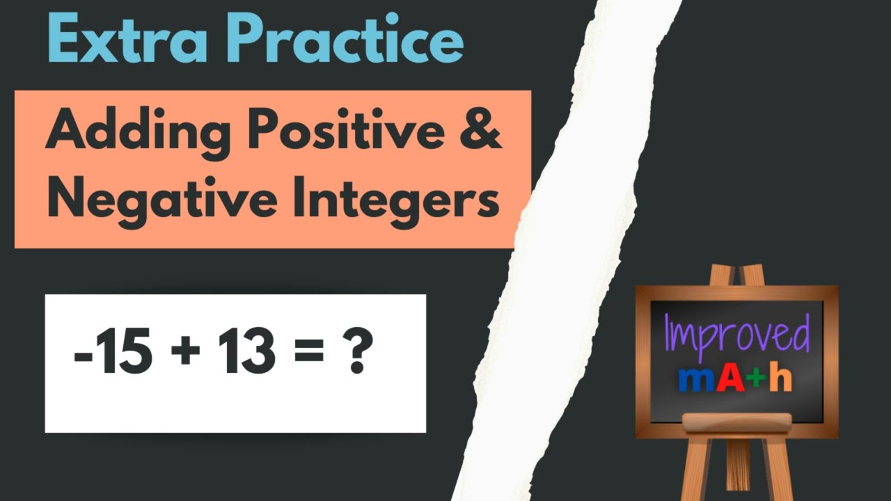 ⁣Adding Positive & Negative Integers - Extra Practice #math #homeschoolmath #integers