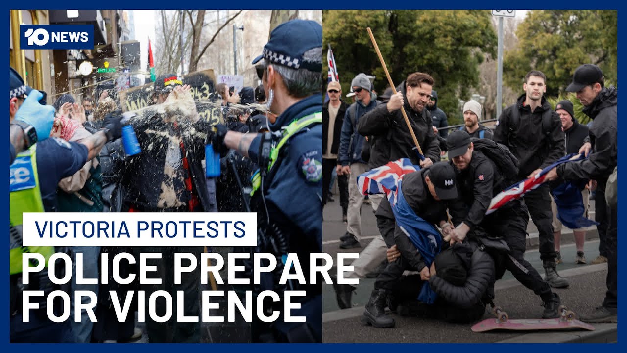 Victoria Police Preparing For Opposing Protests, Fearing Violent Confrontations | 10 News