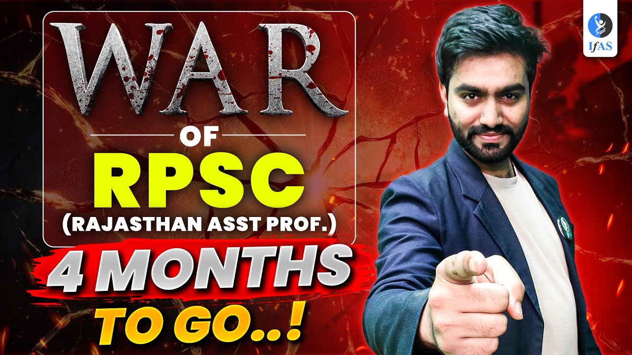 RPSC Assistant Professor 4 Months Strategy | IFAS