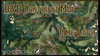 D&D Continent Map Shattered Lands Wonderdraft Timelapse Free Download