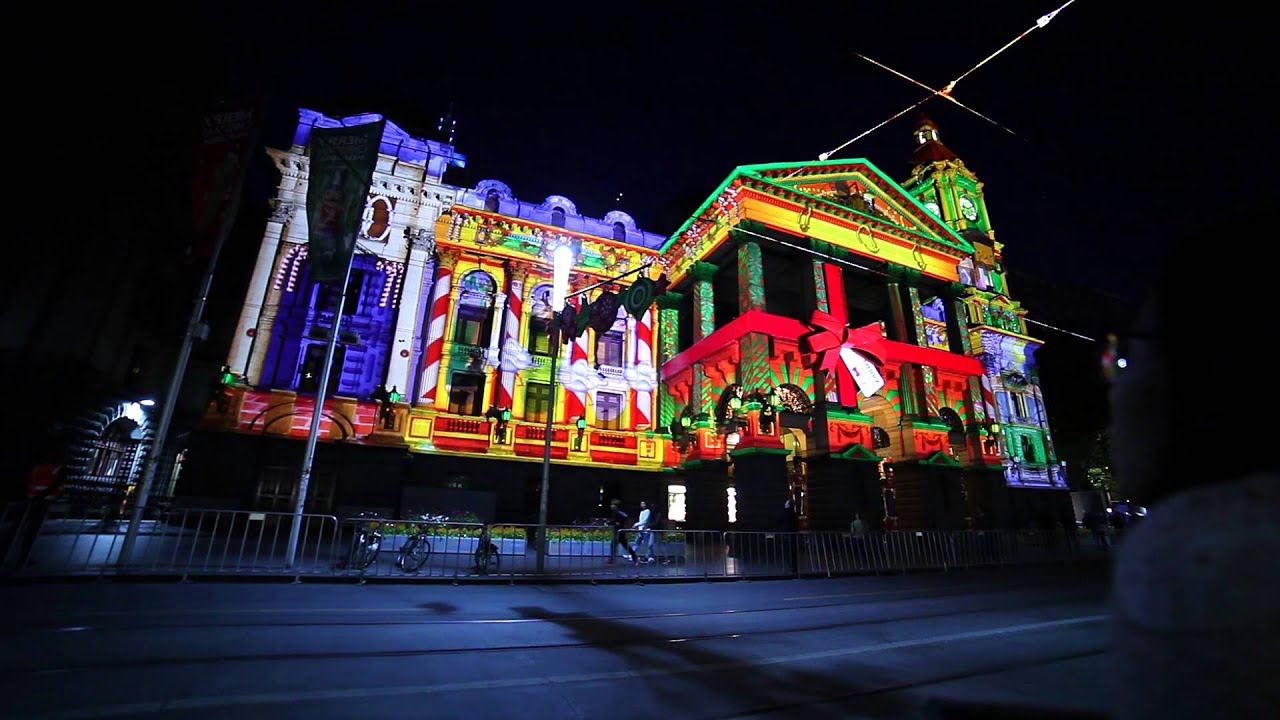 Melbourne Town Hall Christmas Projections 2015 City of Melbourne