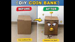 DIY Coin Bank 🪙 | Waste to Best from Old Cardboard Box 📦  | Homemade Piggy Bank #DIYCoinBank