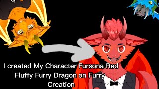 I'm Creating my Character Fursona Red Fluffy Furry Dragon on Furry Creation. screenshot 2