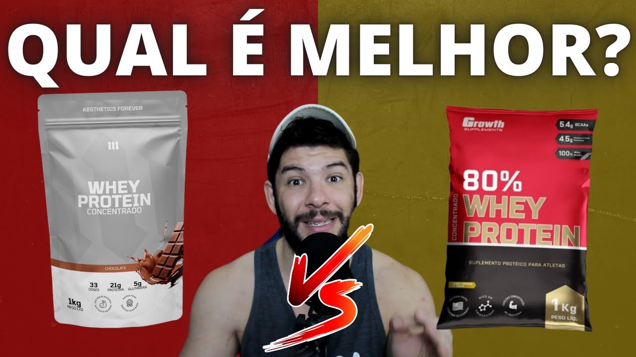 WHEY CONCENTRADO (Mith Suplementos) X WHEY 80% (Growth) - QUAL É MELHOR?