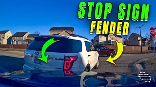 Driver Backs into Another at Stop Sign