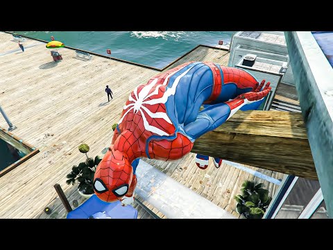 GTA 5 Ragdolls Spiderman Jumps/Falls (Euphoria Physics) Ep.03 - Arush Spidey Yt