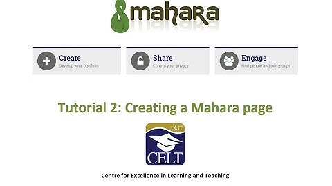 2. Creating a Mahara page (2024)