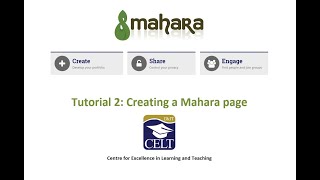 2. Creating a Mahara page (2024)