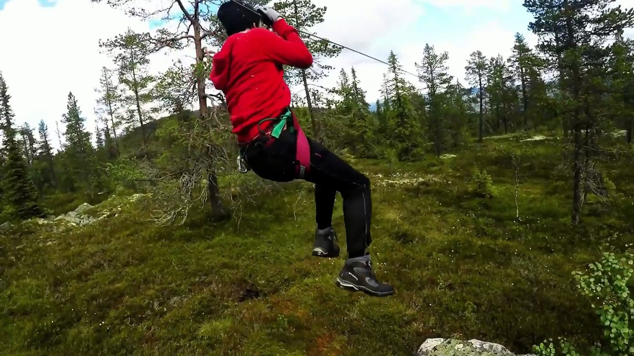 Zip-line-prosjekt på hytta