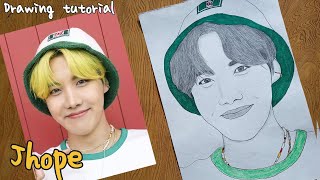 Drawing Bts- Jhope From Er Mv How To Draw Bts Jhope Sketch Step By Step Jhope Drawing 정호석