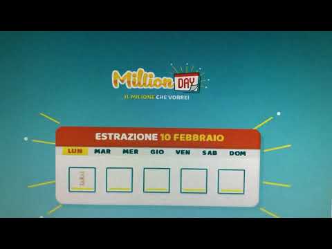 Million Day estrazione del 10 febbraio 2020