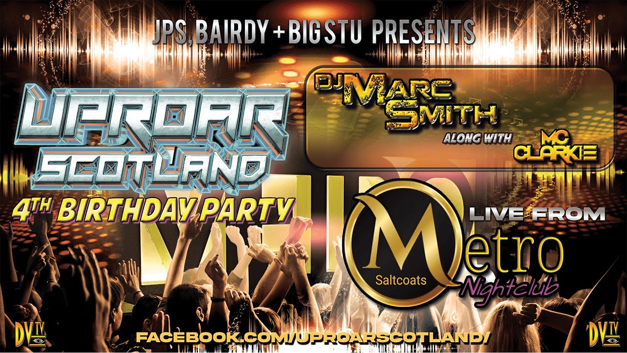 Marc Smith with MC Clarkie @ The Metro - Uproar Scotland 4th Birthday Party