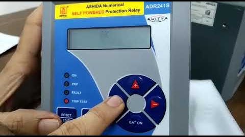 Ashida self powered protection relay setting Model no -ADR241S