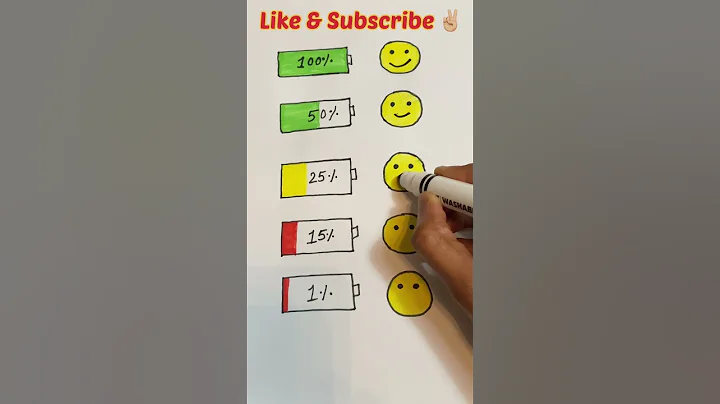 How much charge you have left ? #shorts #battery #emoji #drawing #art #painting #draw