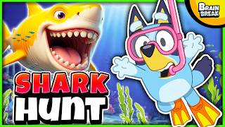 BLUEY - FLOOR IS SHARK🦈 Brain Break for Kids | Bluey Freeze Dance | Danny Go | Just Dance