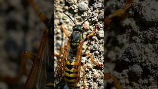 Potter Wasp: Nature का सबसे खतरनाक Engineer! #wasp #shorts