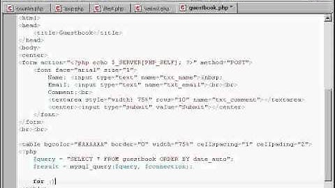 VIDEO TUTORIAL PHP & MySQL Course 17 Writing a Guest Book