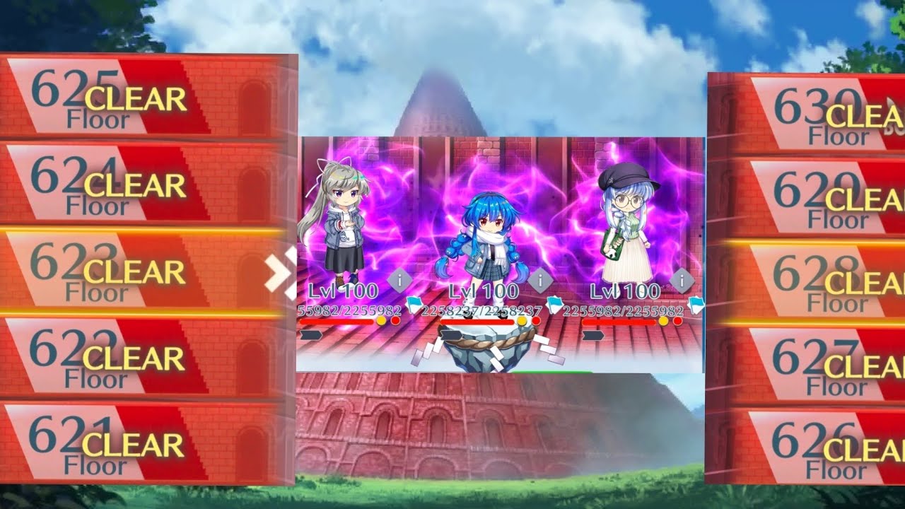 Touhou LostWord] Scarlet Devil Tower floor 621-630 - YouTube