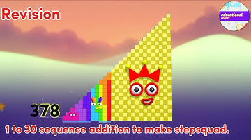 Learn sequence addition to make stepsquad 1 to 30 @Educationalcorner110 learn to count part 1