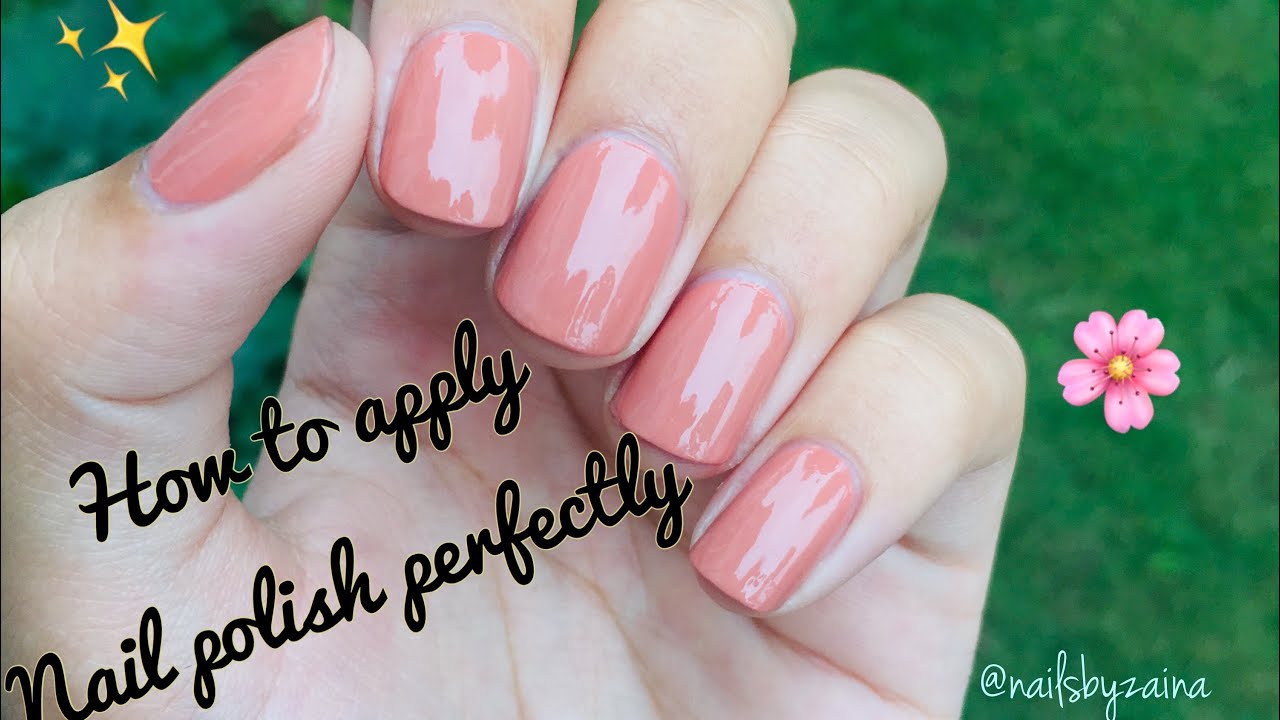 PERFECT MANICURE AT HOME... How to apply nail polish perfectly