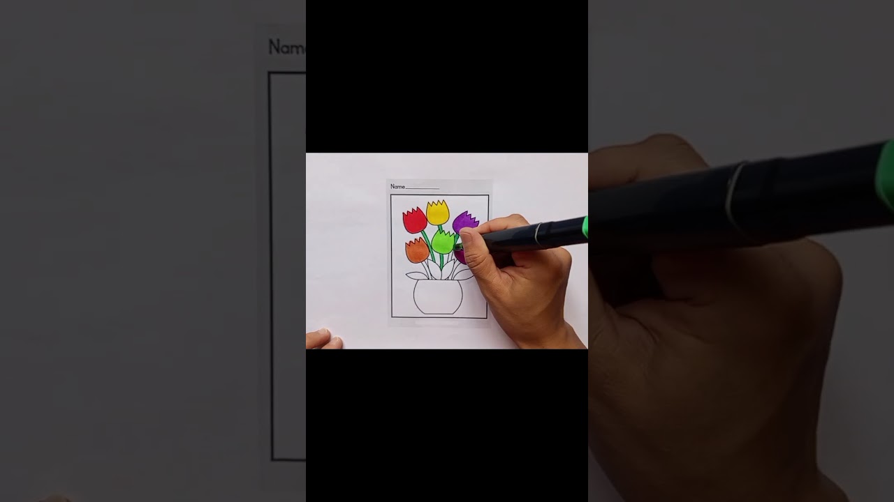 Beautiful Flowers Coloring Page🌷 