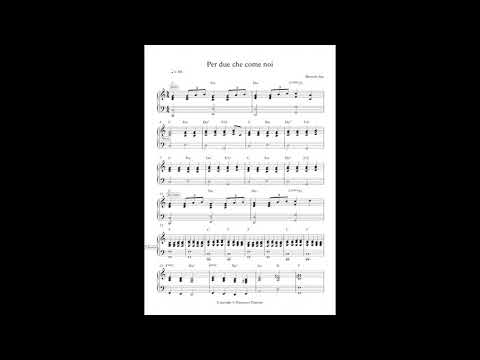Per due che come noi (spartito pianforte) - Brunori Sas