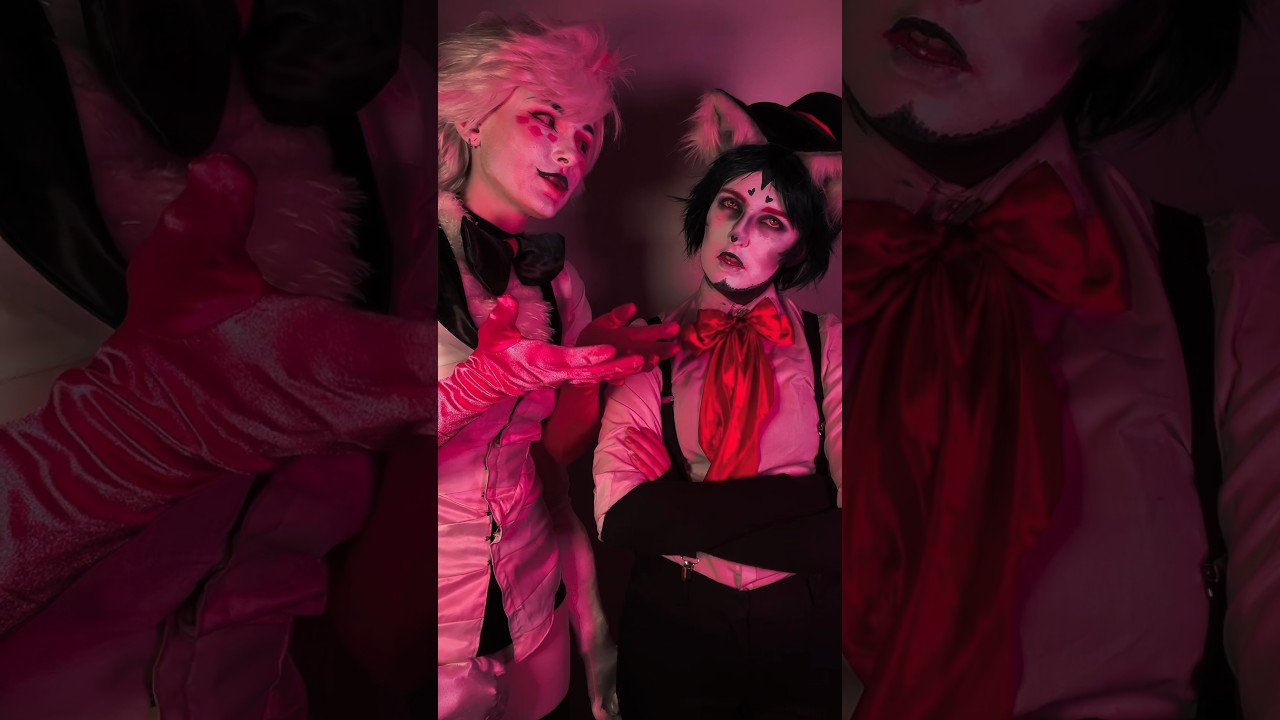 😍Angeldust coaxes Husker😍 Hazbin Hotel in real Life #shorts