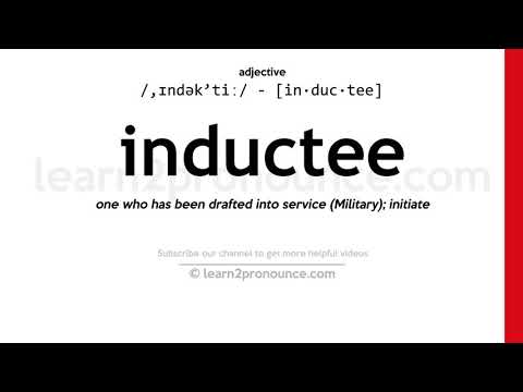 Video: Is inductee een zelfstandig naamwoord?