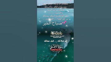 تلاوة خاشعة عطرة مباركة جميلة عذبة للشيخ ماهر المعيقلي ماتيسر من سورة الأعلى