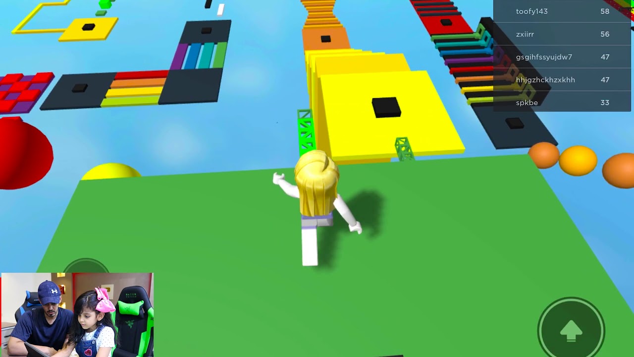 تحدي روبلوكس باركور بين كادي وجوجو تتوقعون من فازت  !!