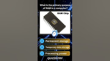 Quizzistry Quiz Challenge || What is the primary purpose of RAM in a computer?