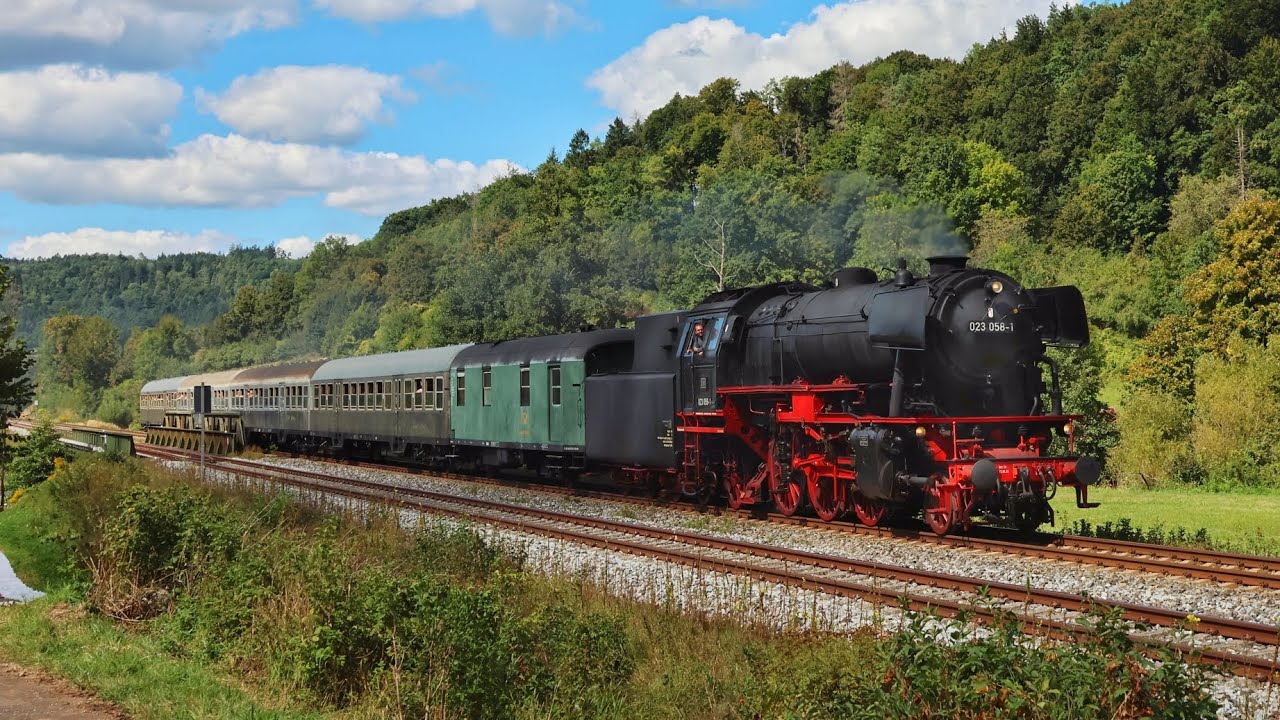 Mit Dampflok 23 058 durchs Pegnitztal 