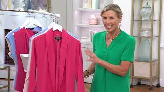 Dennis Basso Soft Wash Woven Topper with Self Belt on QVC screenshot 2