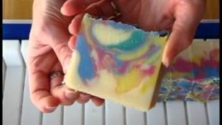 Cutting Spiced CranApple Soap