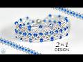 DOUBLE DECO Beaded Bracelet Tutorial Seed Beads And 4mm Bicone Crystals