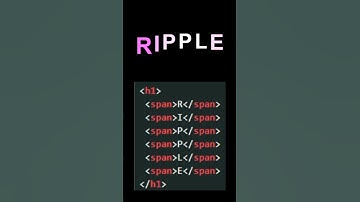 Ripple Text Animation | HTML & CSS #animation #css3